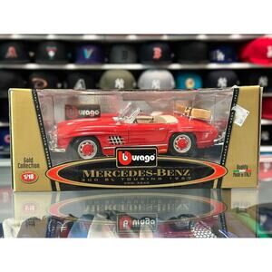 Mercedes Benz 300SL Roadster Touring, Fire Engine Red | Vintage Bburago 1/18
